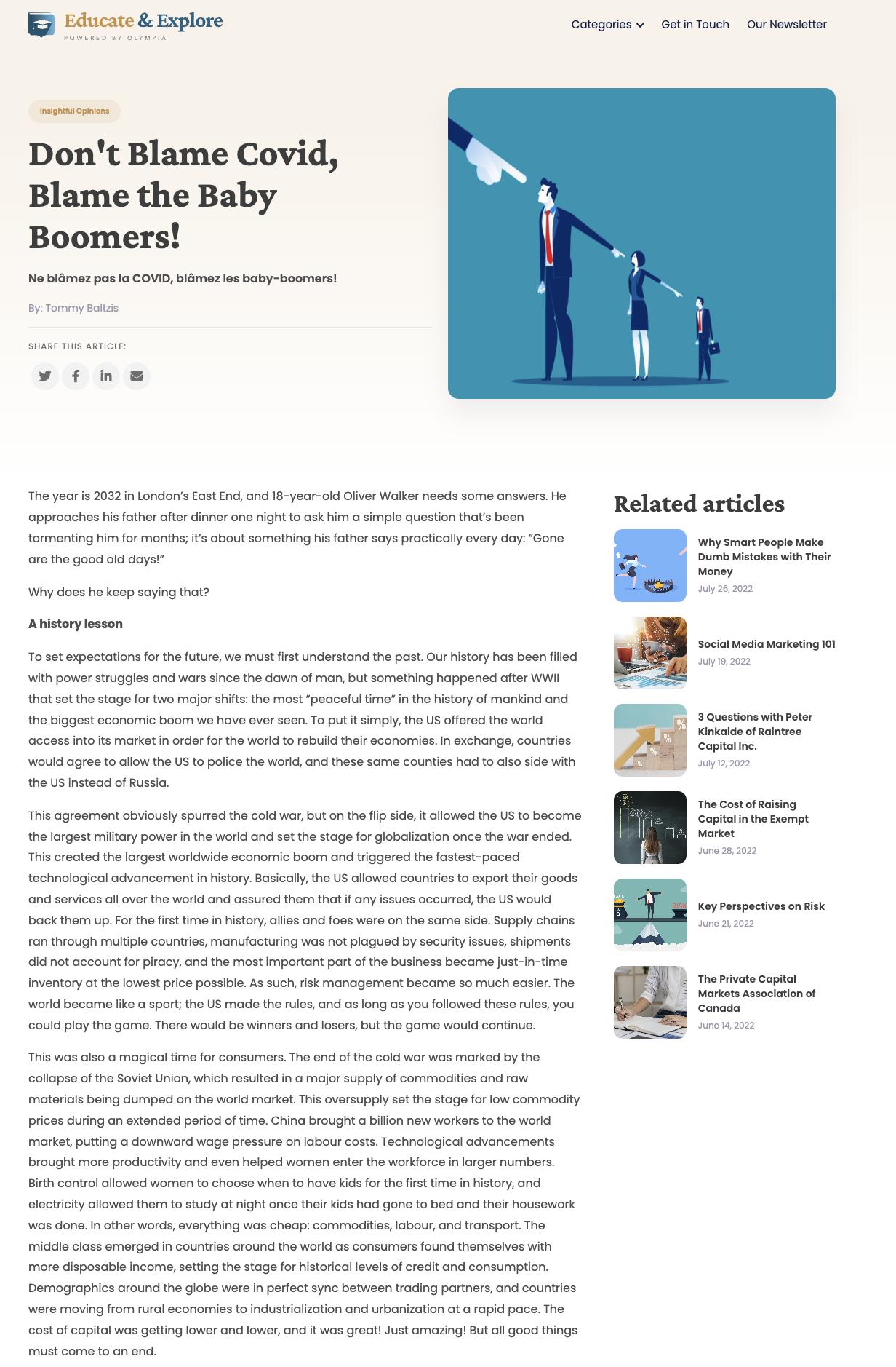 Article Tommy Baltzis